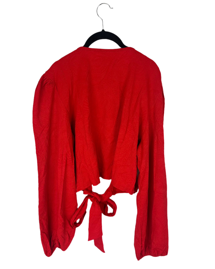 Red Embossed Coverup Top - Extra Large/Extra Extra Large