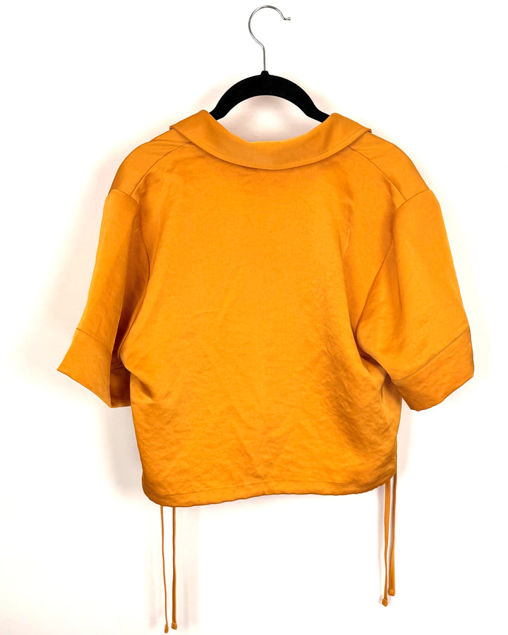 Orange Button-Up Crop Top - Size 2/4