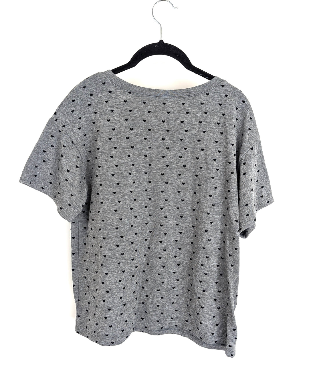 Mini Black Heart Gray T-Shirt - Small