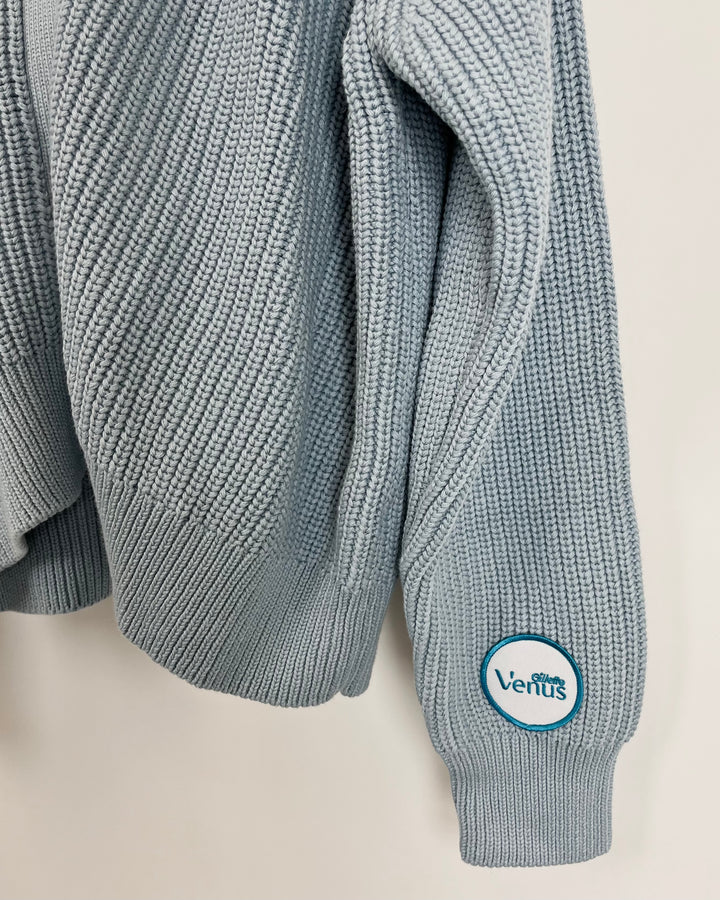 Quince Blue Knit Cardigan - Small