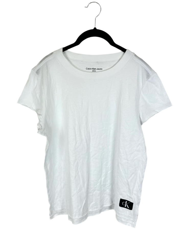 White Cap Sleeve Shirt - Small