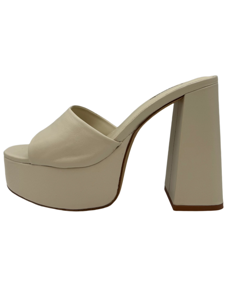 Cream Platform Mule - Size 9