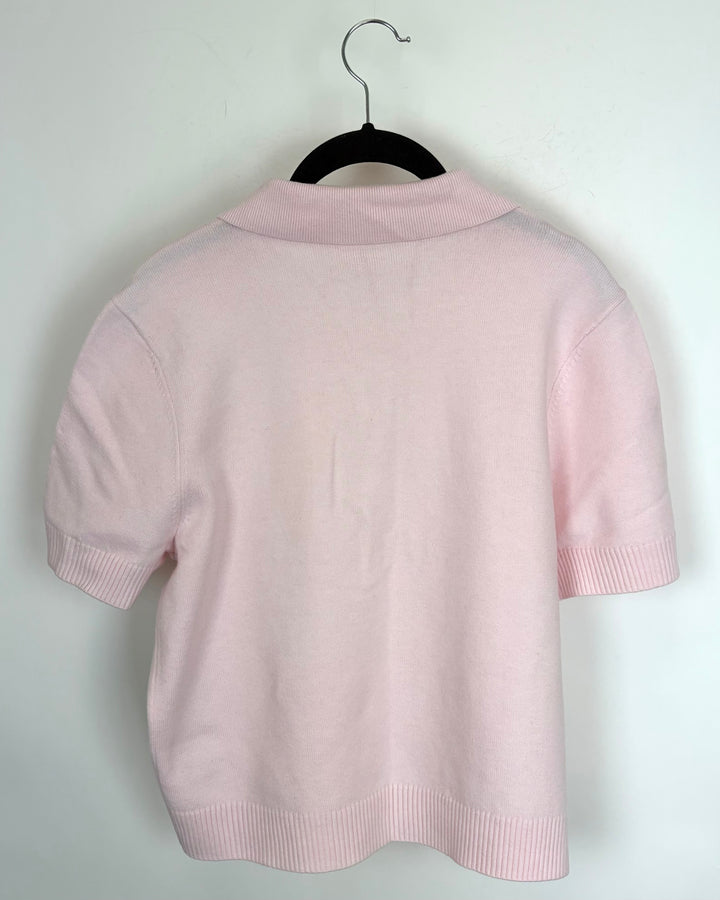Pink Short Sleeve Sweater - Size 4/6