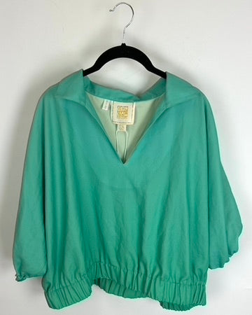 Green Ombre Cropped Top - Extra Extra Large