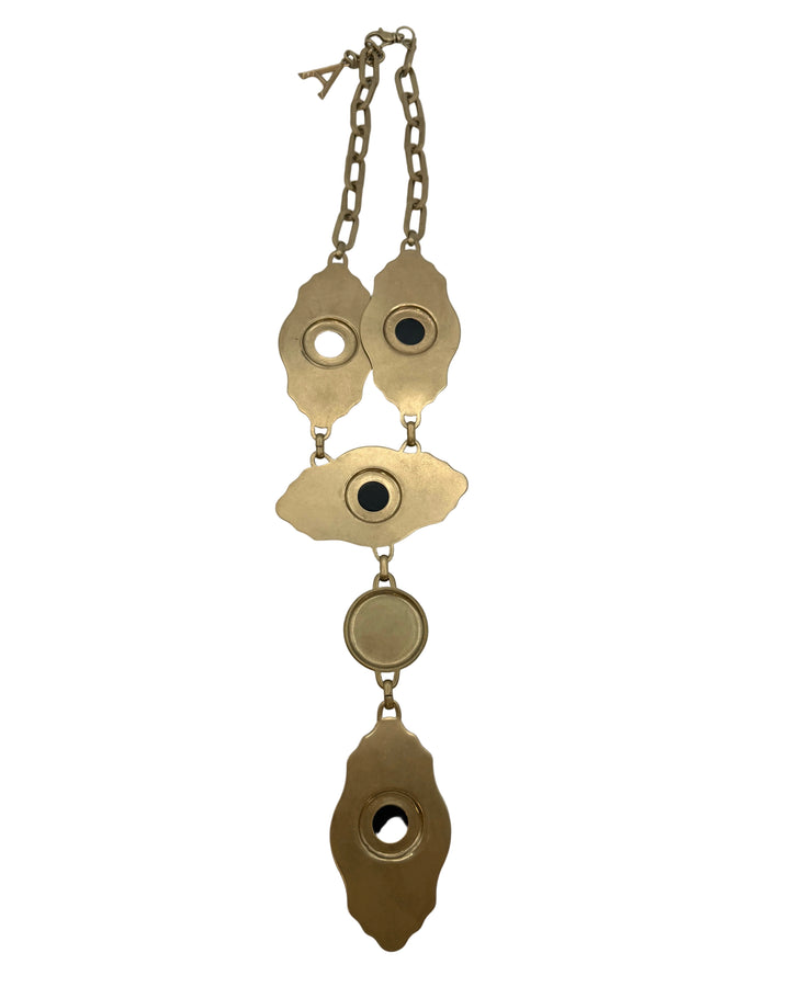 Gold and Black Oversized Necklace