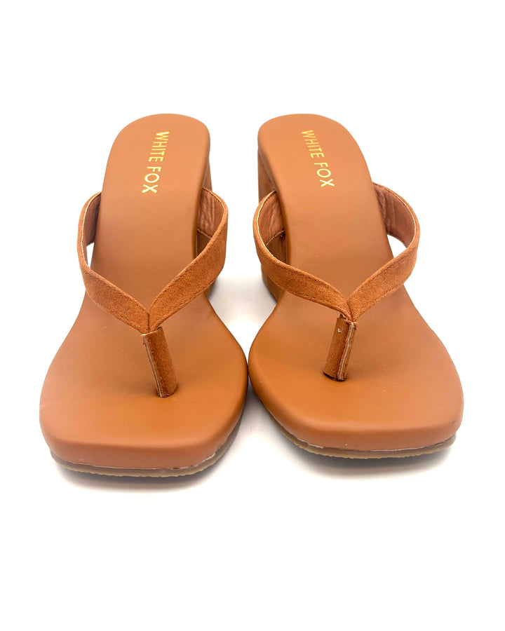 White Fox Wedge Sandals - Size 8