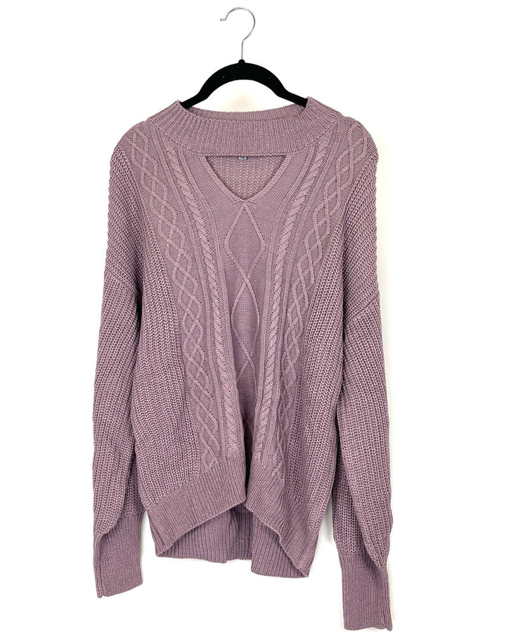 Mauve Knit Long Sleeve Sweater - Size 4/6