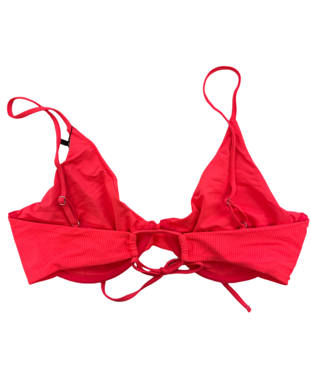 Neon Coral Underwire and Adjustable Strap Bikini Top - Extra Extra Extra Large
