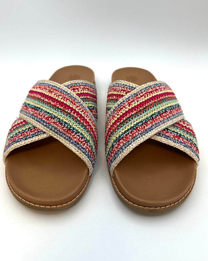 Colorful Criss Cross Sandals - Size 9