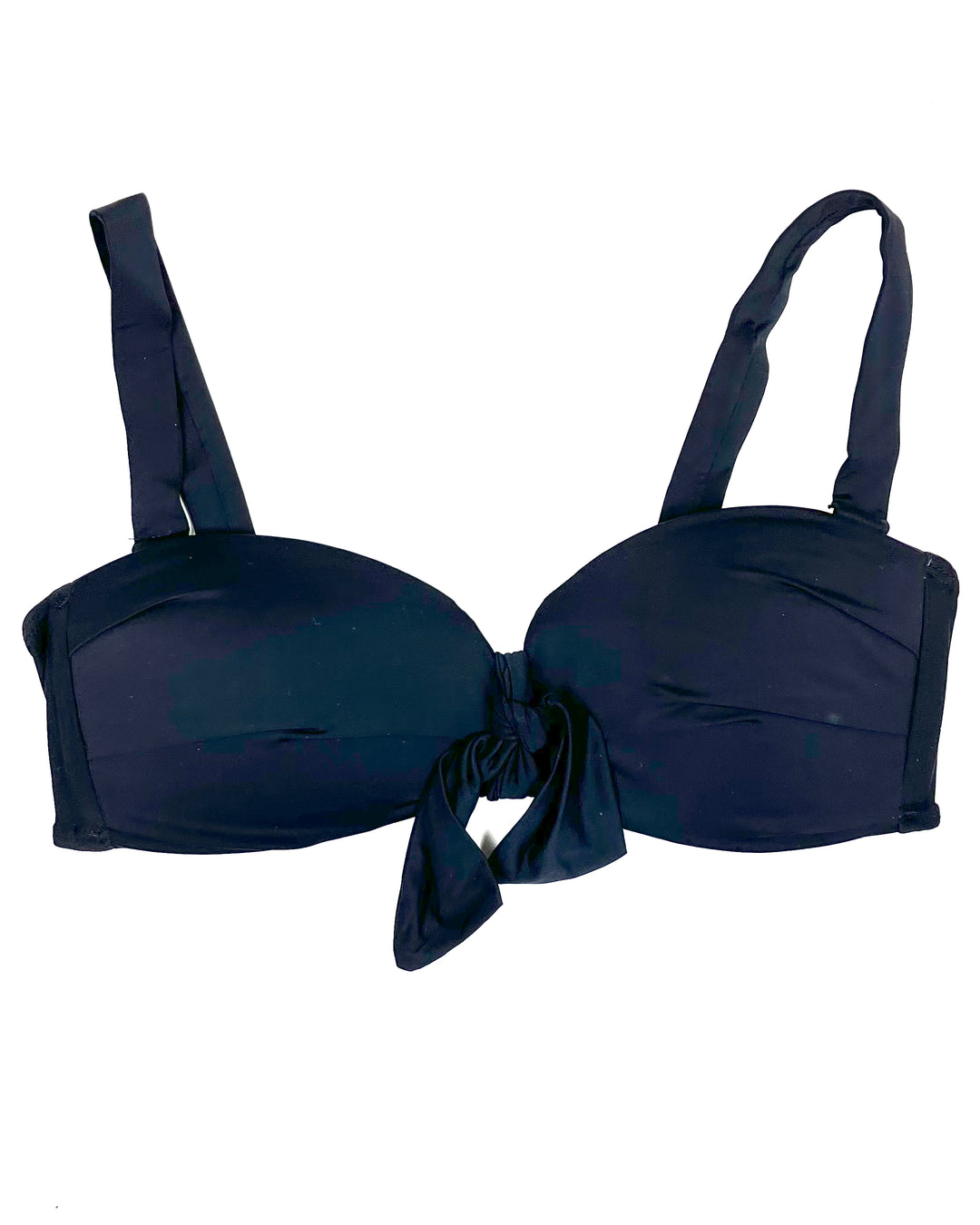 Black Removable Strap Bikini Top - Small