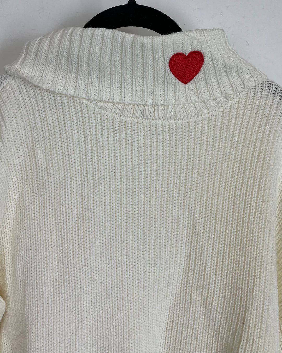 White Knit Turtleneck Sweater - Size 6/8