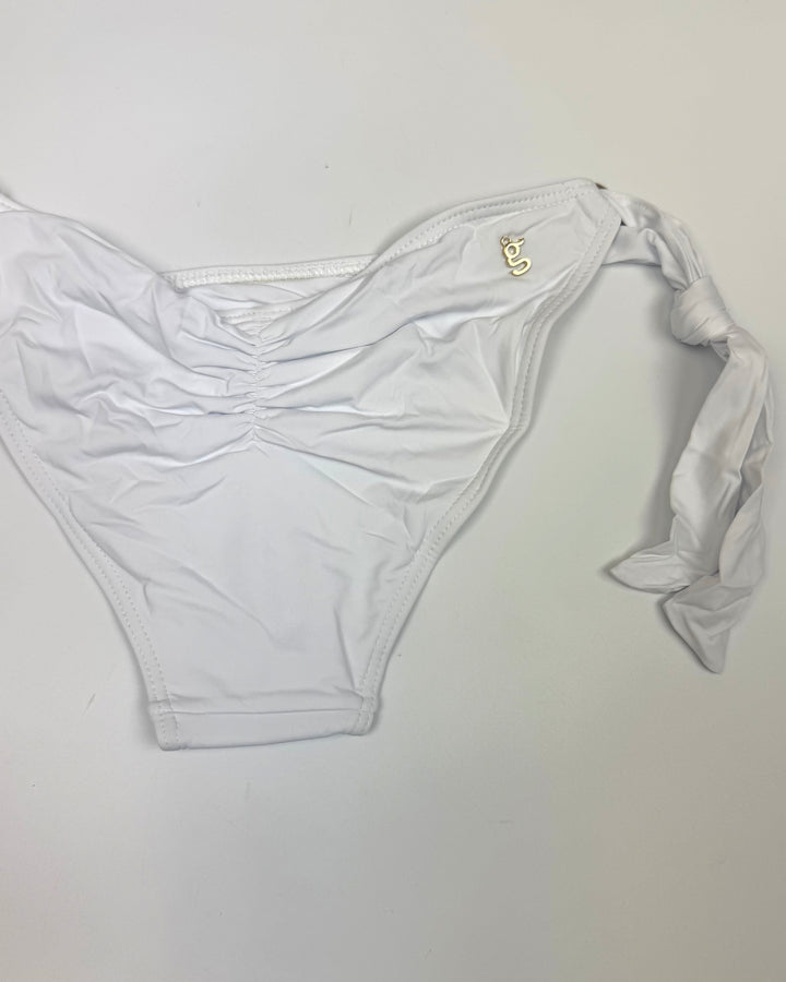 White & Gold Ring Bikini Bottom - Extra Small