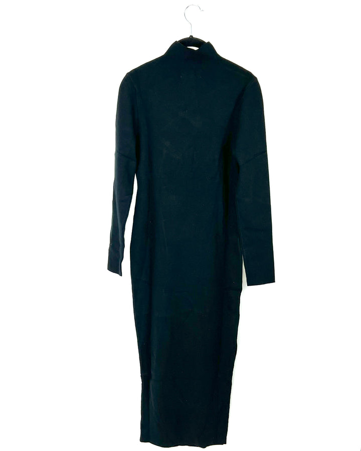 Black Turtleneck Sweater Dress - Size 12/14
