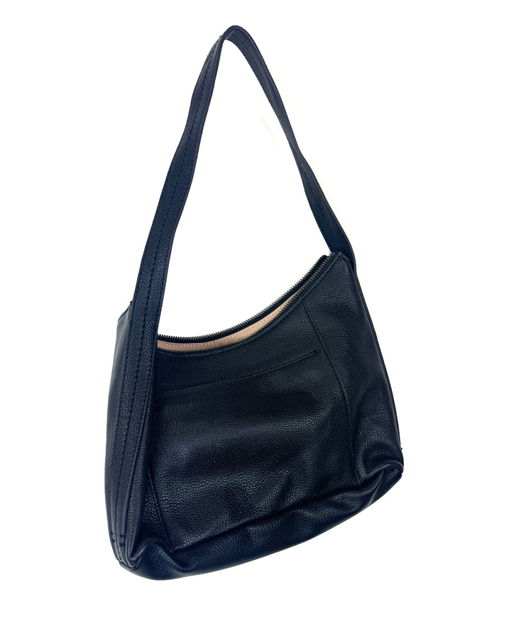 Black Leather Shoulder Bag