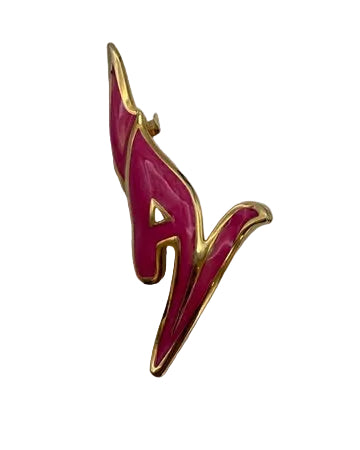 Gold and Pink Enamel Oversized Ear Cuffs