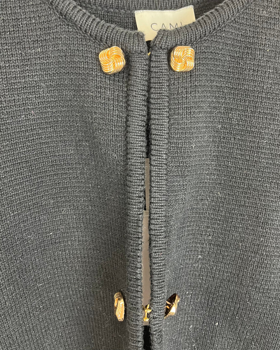 Black and Gold Button Cardigan - Size 6/8