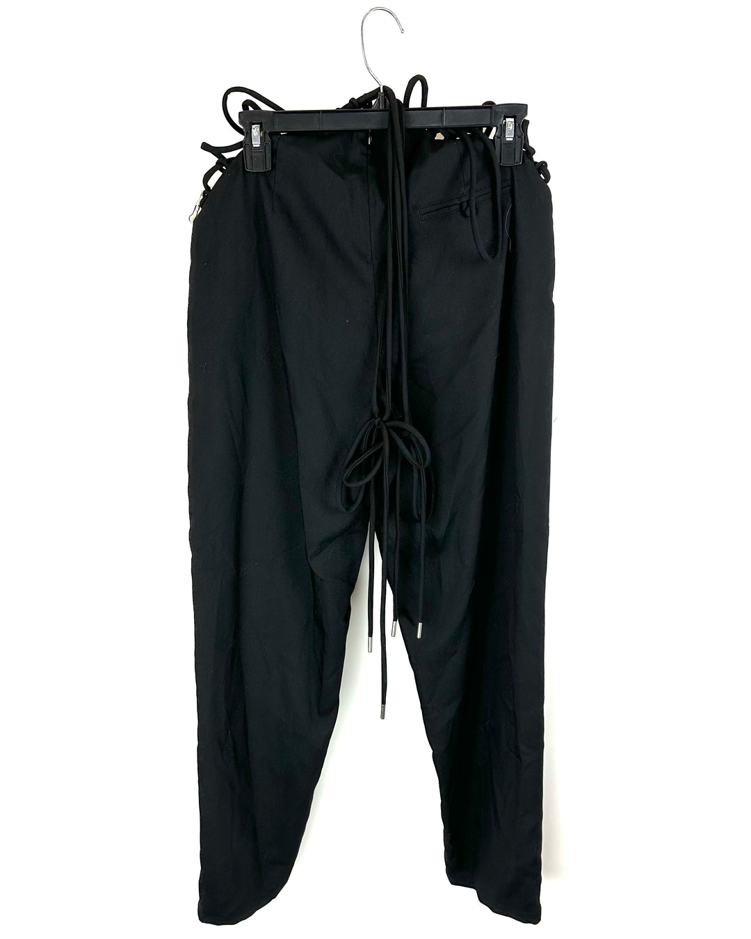 Camila Coelho Black Lace-Up Pants - Small