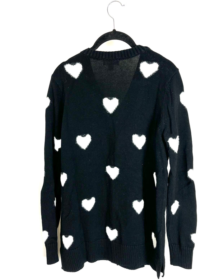 Black Heart Cardigan - Size 6/8