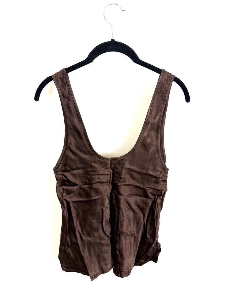 Brown Scoop Neck Top - Size 2/4