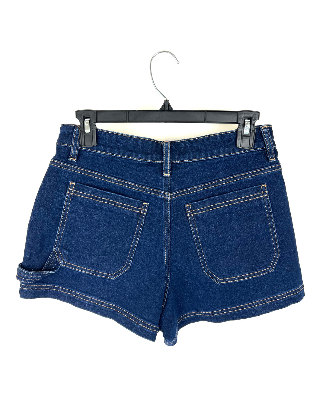 Dark Blue Denim High Waisted Shorts - Size 2/4