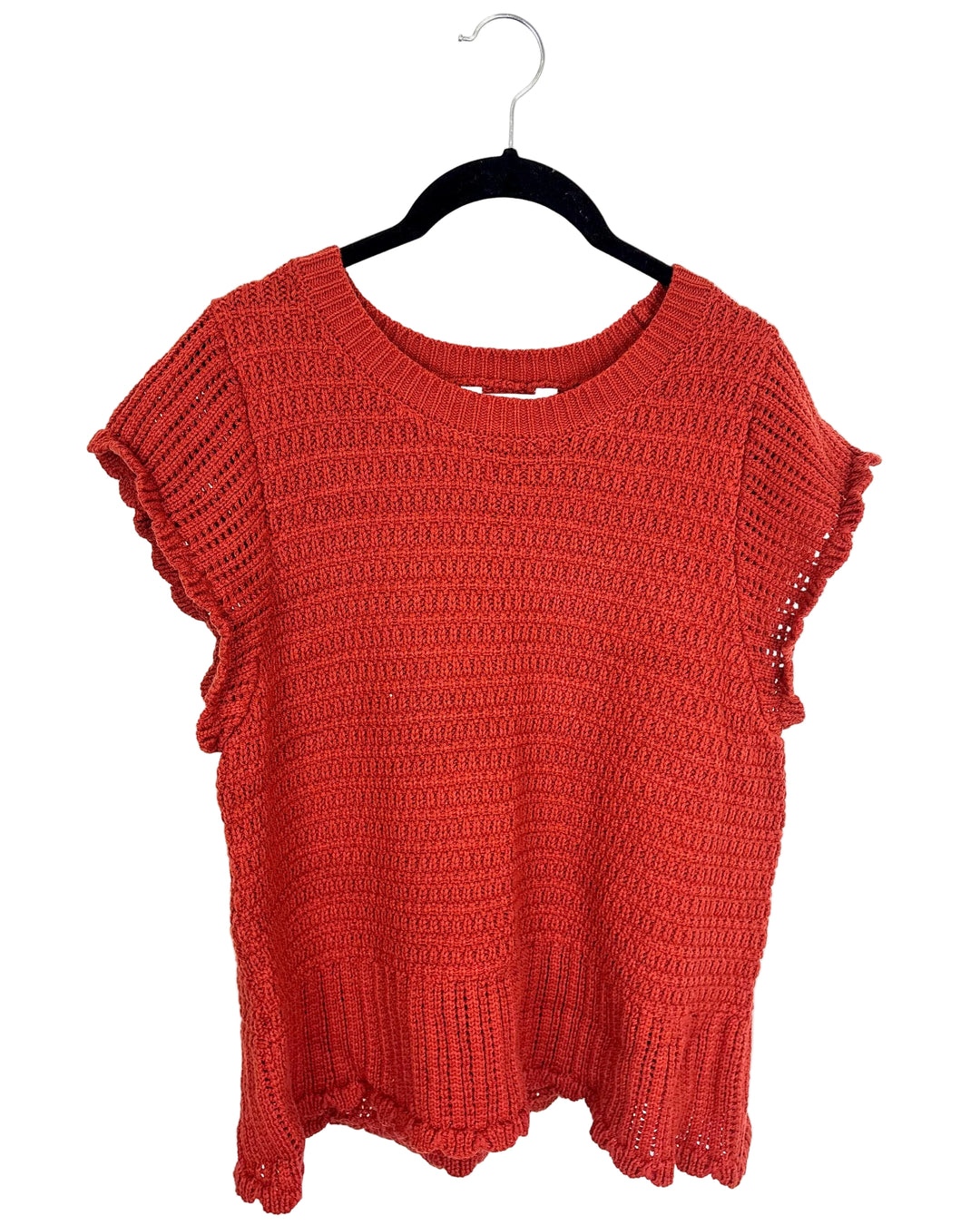Burnt Orange Knit Sweater - Size 8/10