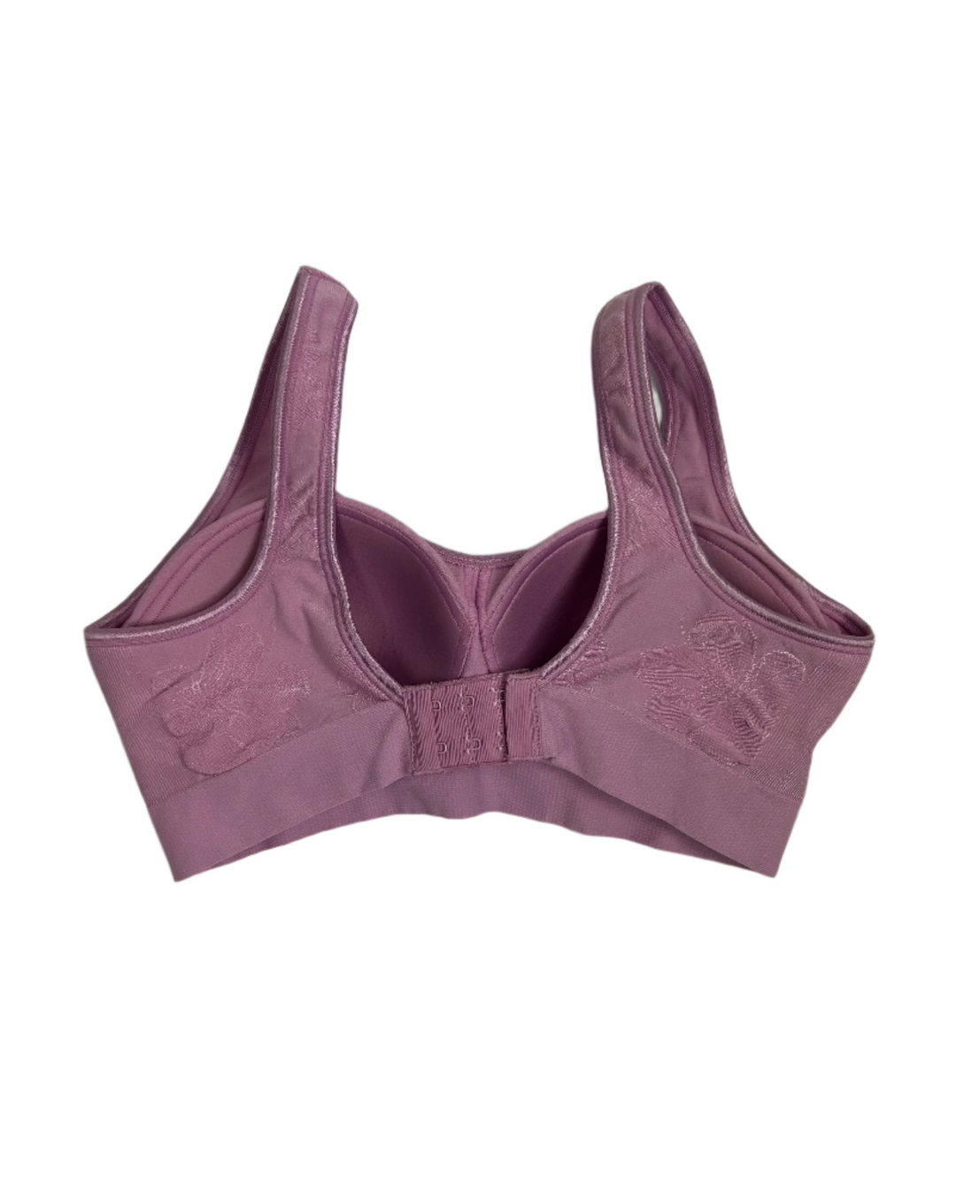 Lilac Floral Wireless Sports Bra - Small