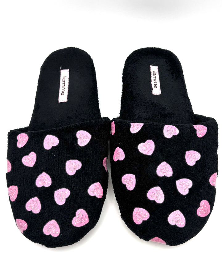 Lemme Black Slippers - Size 7/8