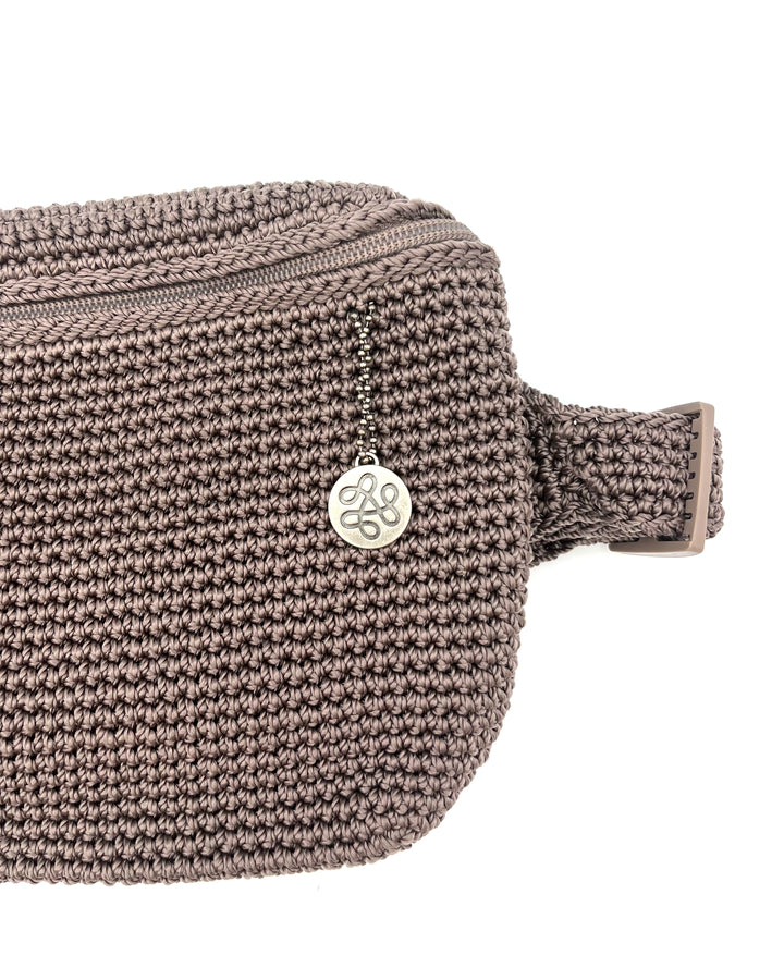 Brown Crochet Belt Bag