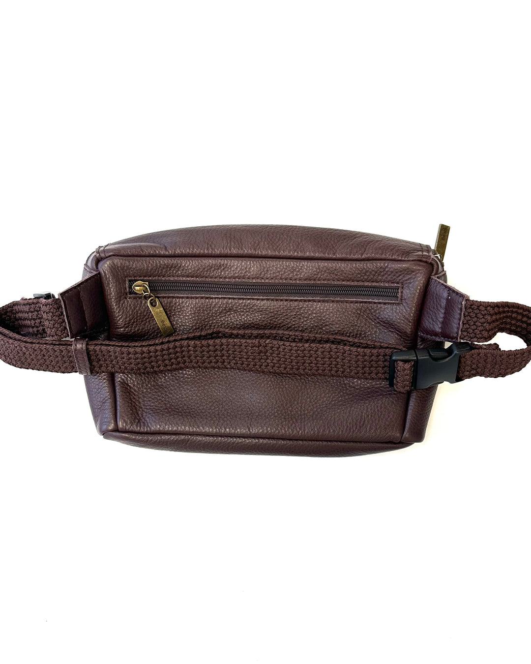 Large Brown Leather Belt Bag