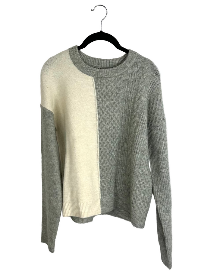 Grey Knit Sweater - Size 6/8