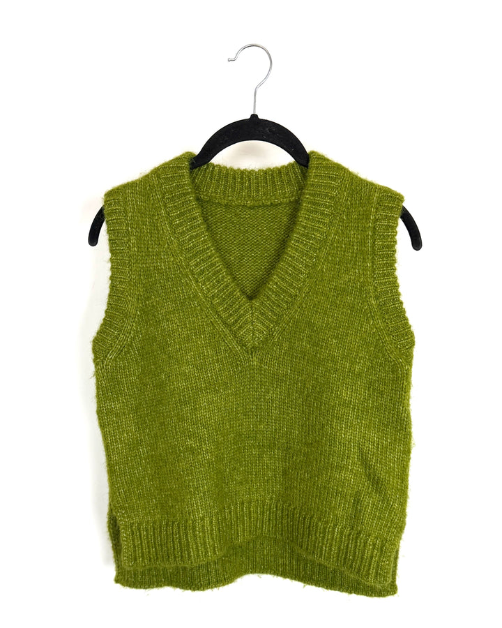 Olive Green Sweater Vest - Size 0/2