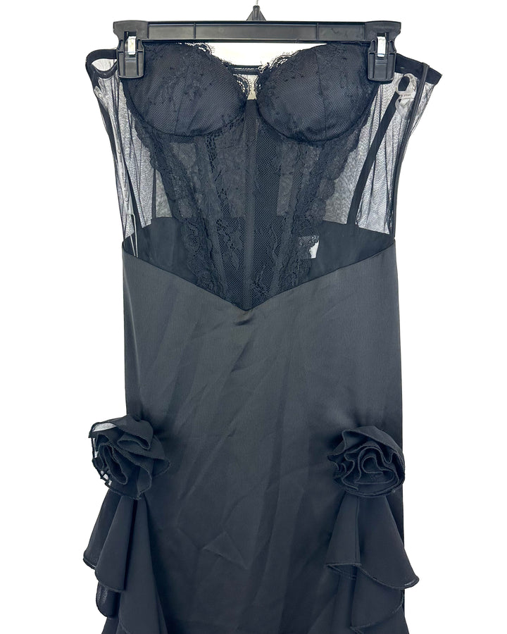 Miss Circle Black Corset Dress - Small