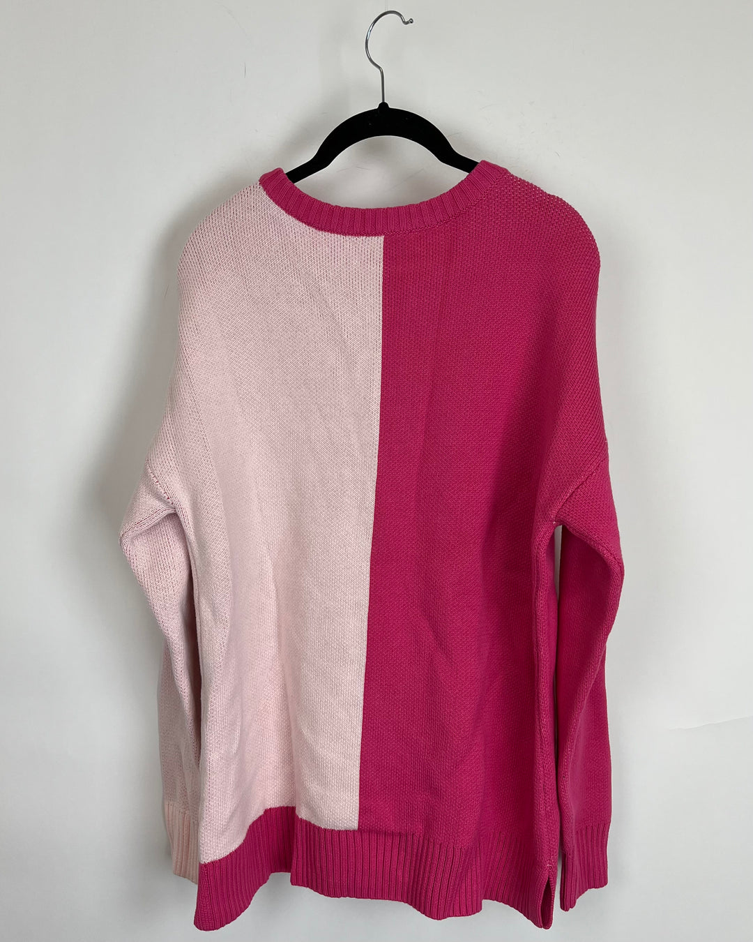 Thick Pink Knit Heart Sweater - Size 6/8