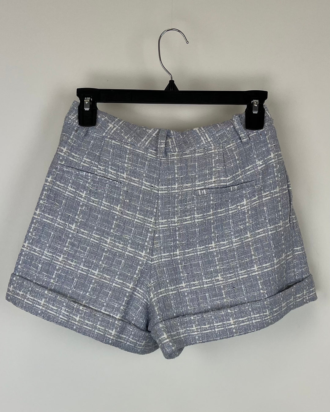 Tweed Periwinkle Shorts - Size 0 and 4