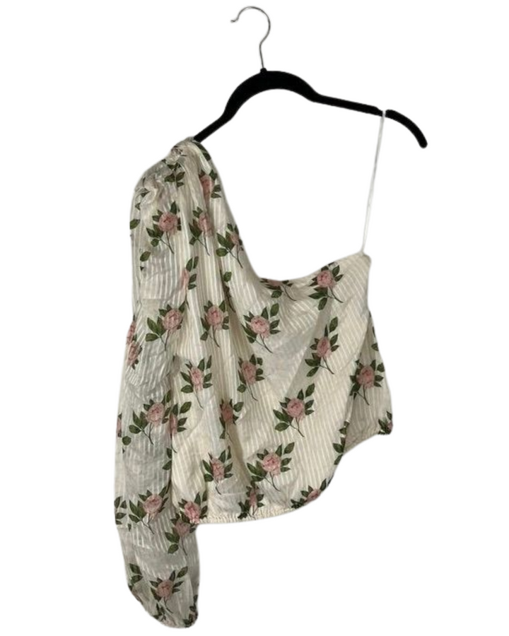 Floral One Shoulder Blouse - Size 4-6