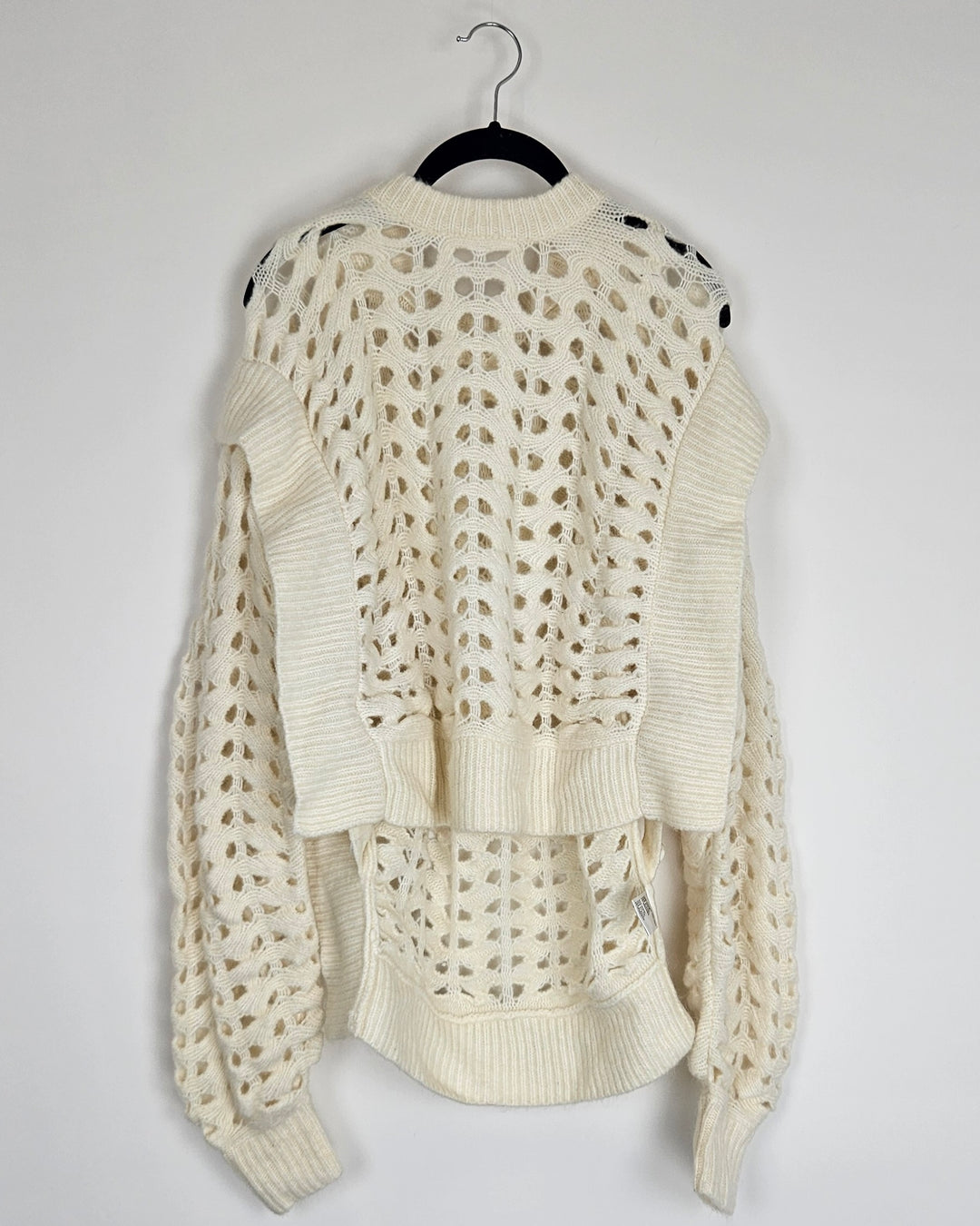 Cream Open Side Knit Sweater - Size 6/8