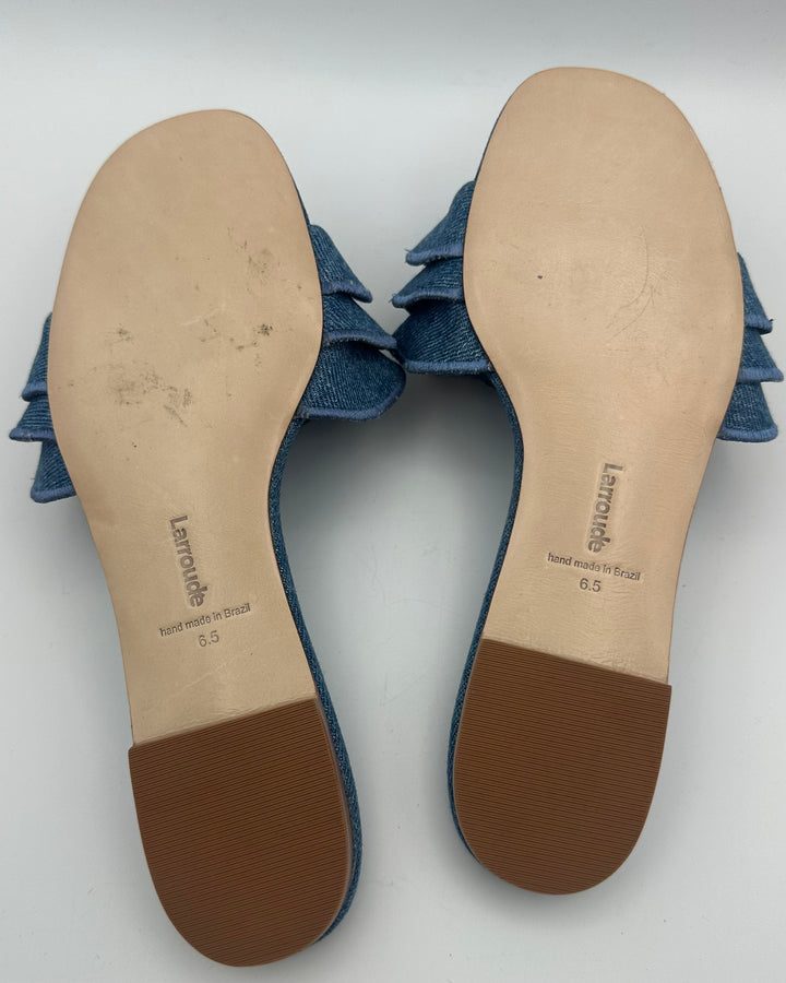 Blue Ruffle Sandal - Size 6.5