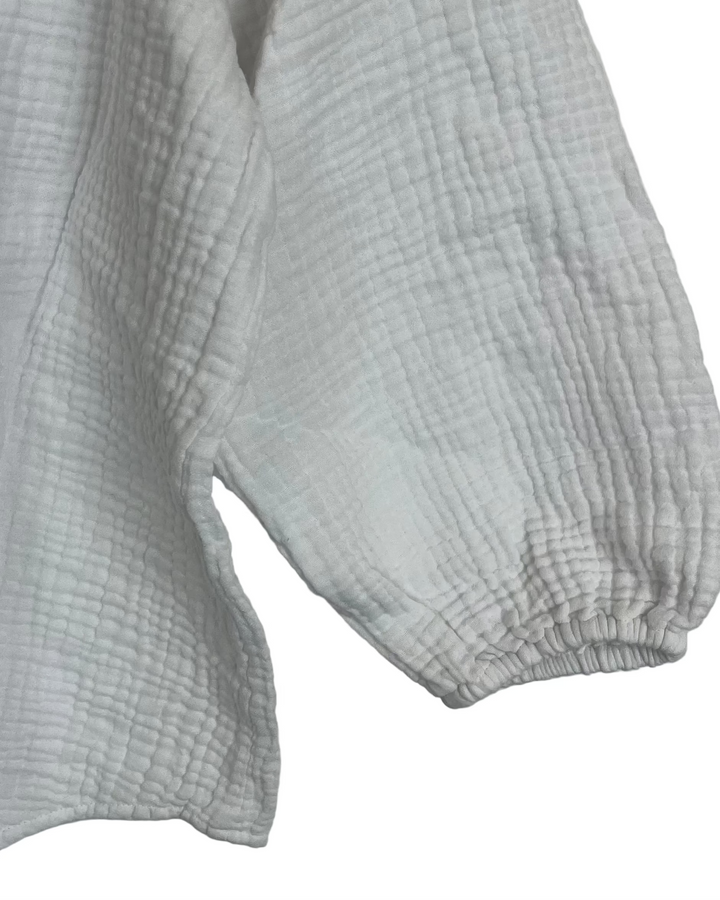 Bright White Textured Top - Size 0/2, 4/6, 8/10, 12/14 and 16