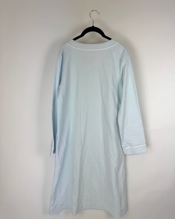 Light Blue Waffle Knit Long Sleeve Rob - Large