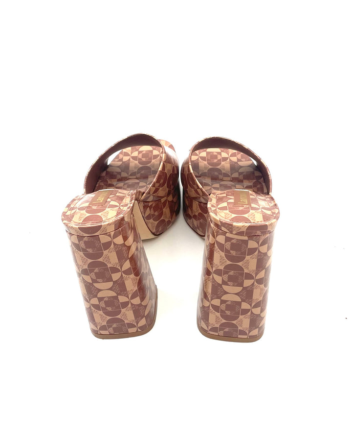 Brown Geo Print Mule - Size 6.5 and 7.5