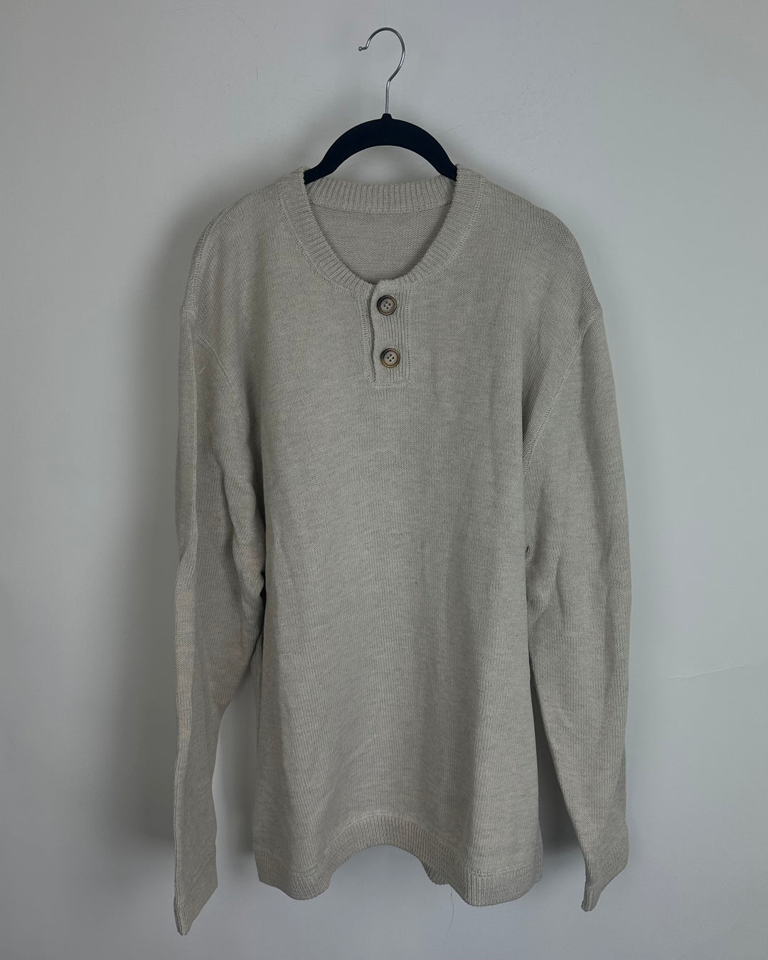 Oatmeal Knit Crew Neckline Sweater - Size 10/12