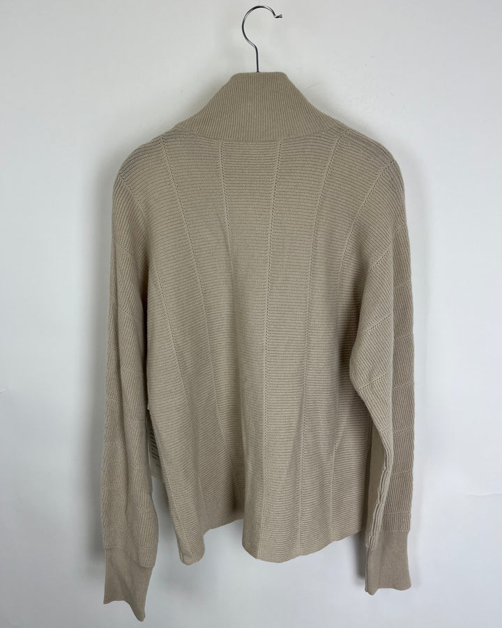 Beige Mock-neck Sweater - Size 6/8