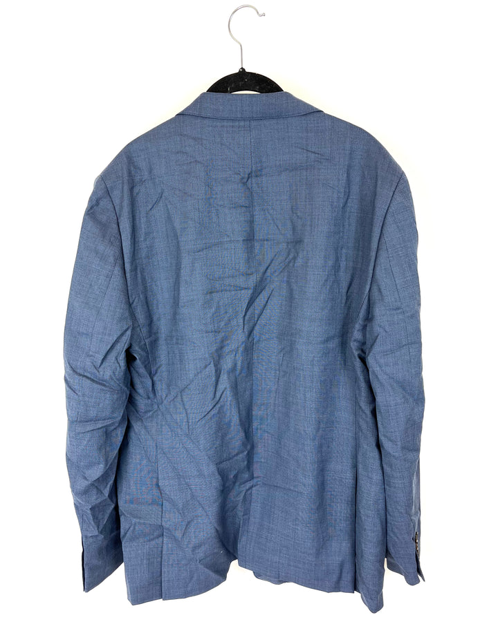 MENS Dark Blue Wool Standard Fit Blazer - Size 40R & 52S