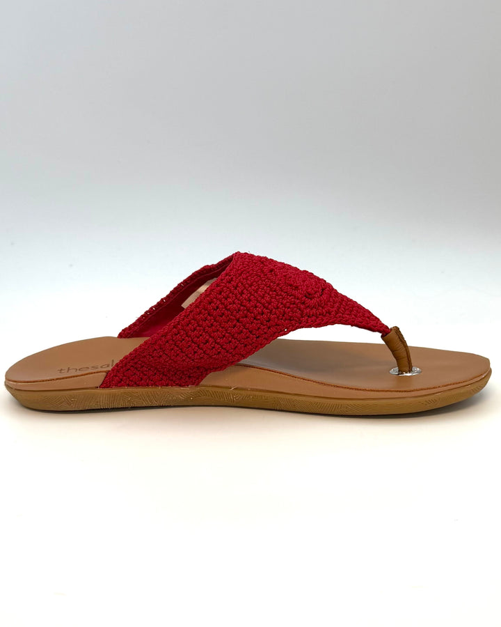 Red Crochet Sandals - Size 8