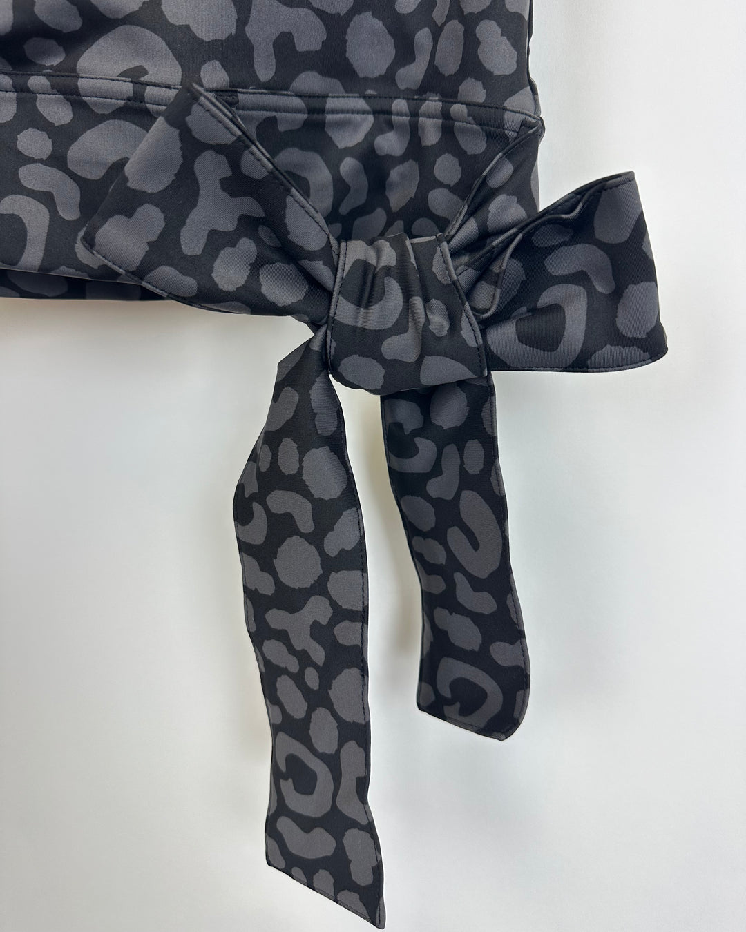 Black Cheetah Bow Sports Bra Top - XS, M, L, XL