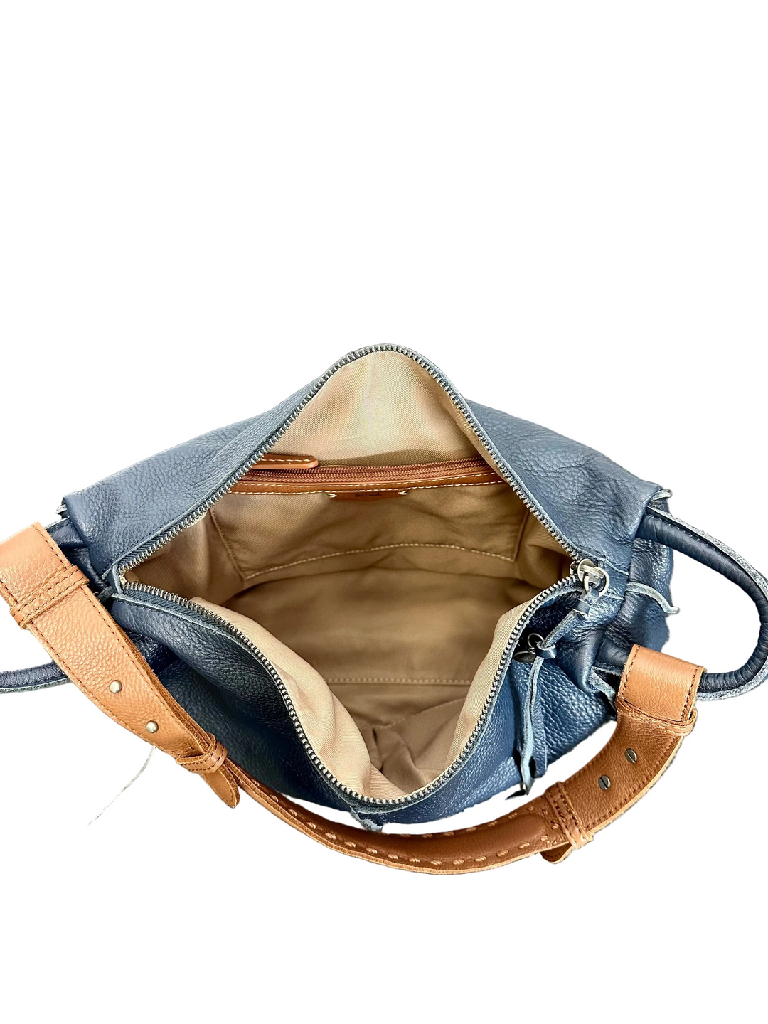 Cobalt Leather Shoulder Bag