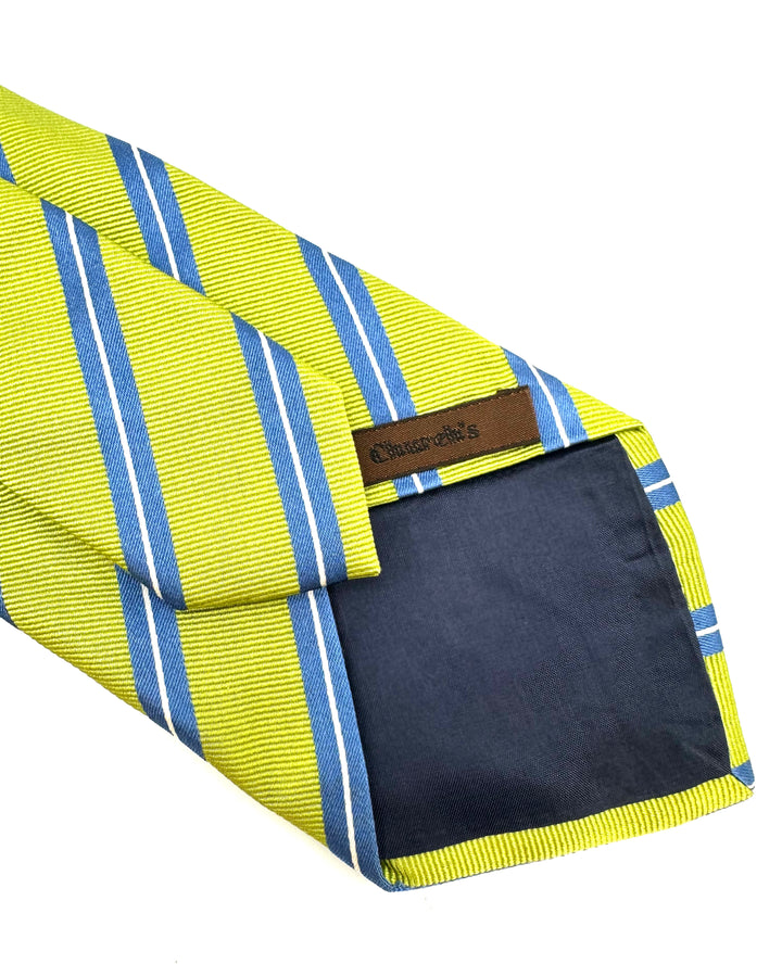MENS Green & Blue Stripe Tie