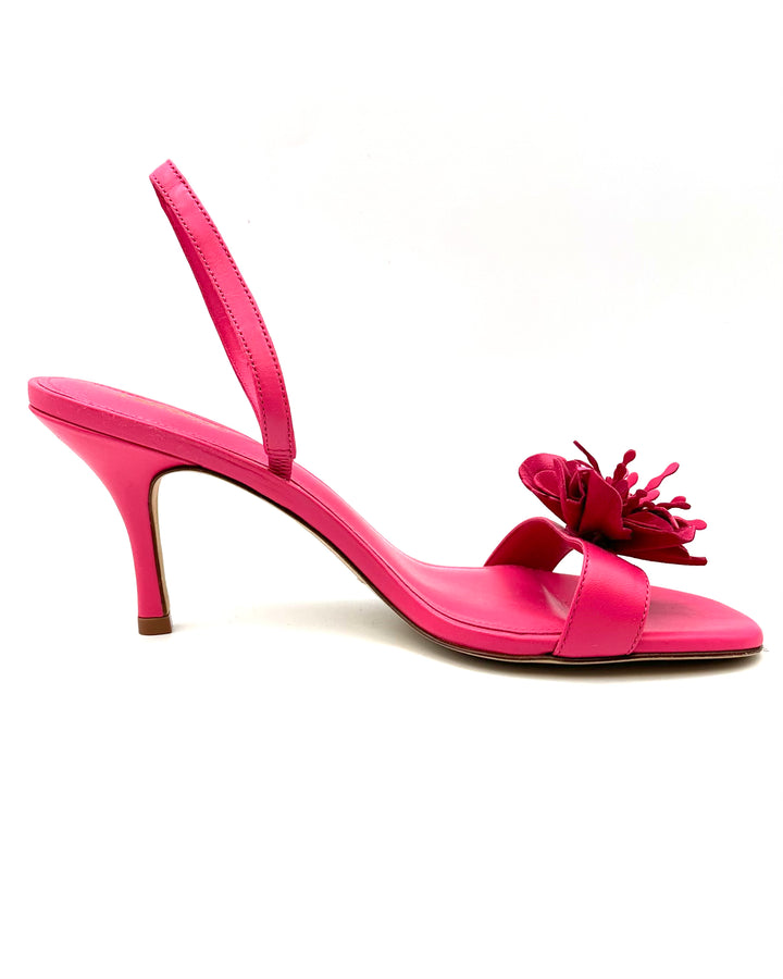 Pink Leather Open Toe Sandals - Size 9
