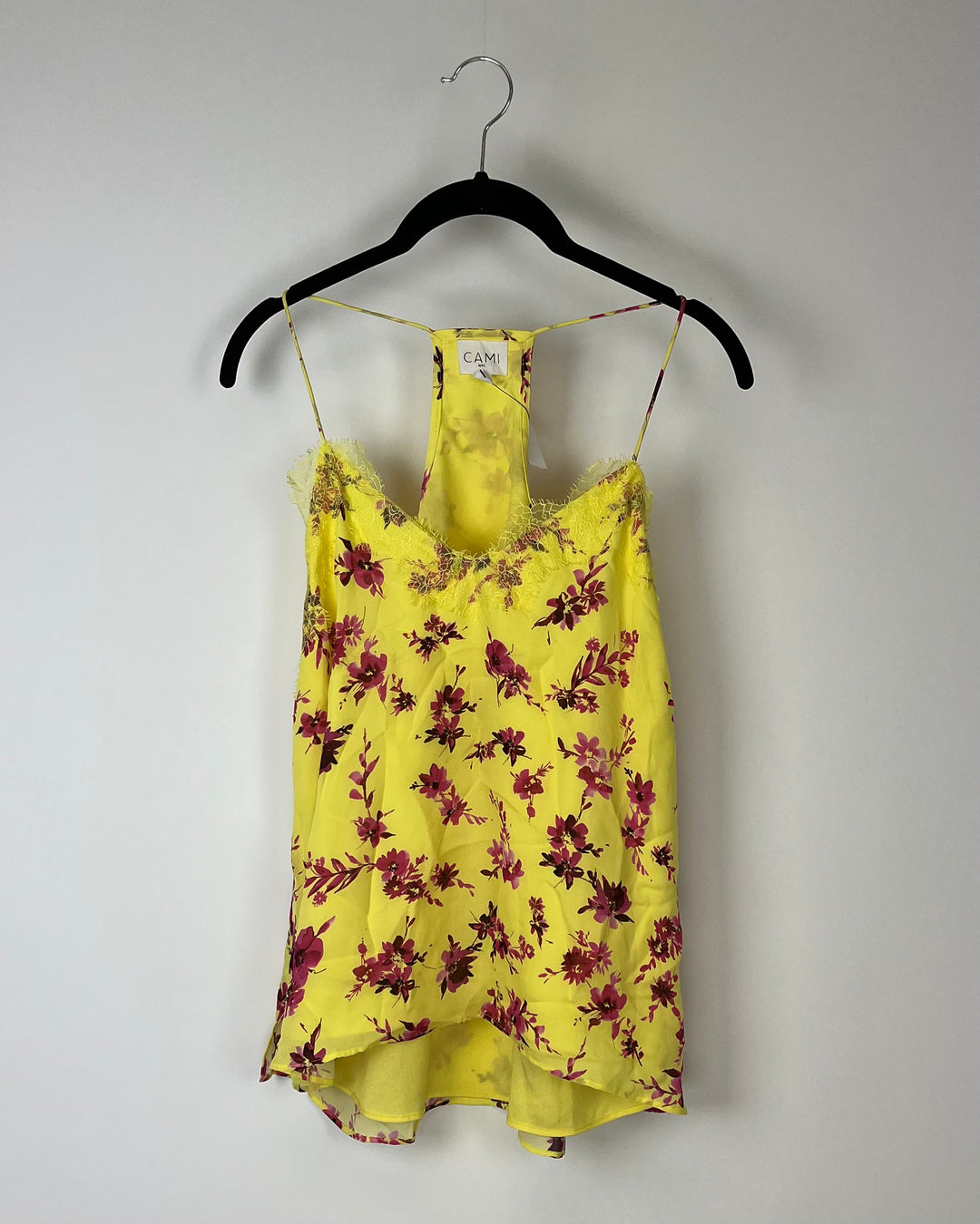 Floral Yellow Sleeveless Blouse - Size 4-6