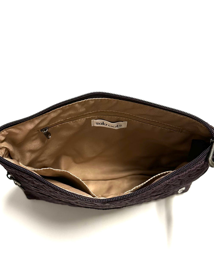 Plum Double Zipper Bag